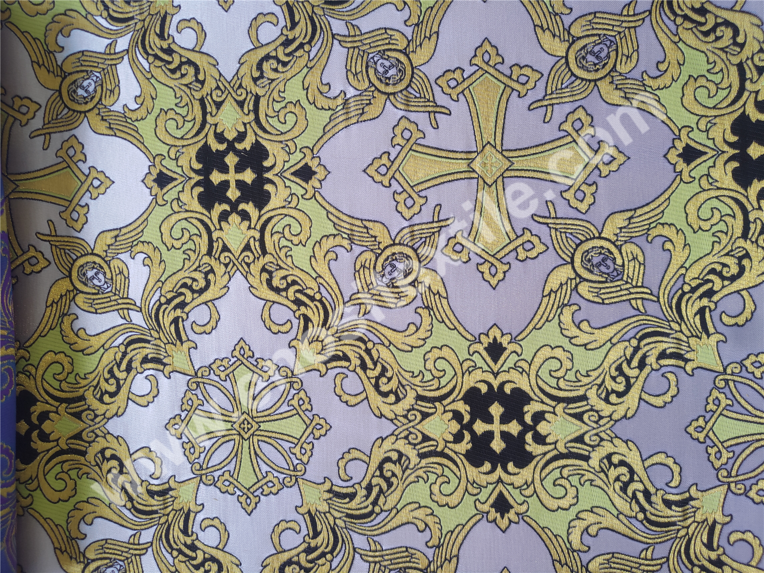 KL-5001 BLACK-GOLD-YELLOW Metallic Fabric